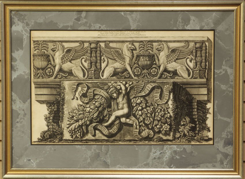 PIRANESI ITALIAN 18TH CENTURY ENGRAVING sight- 17" x 27: PIRANESI ITALIAN 18TH CENTURY ENGRAVING sight- 17" x 27"