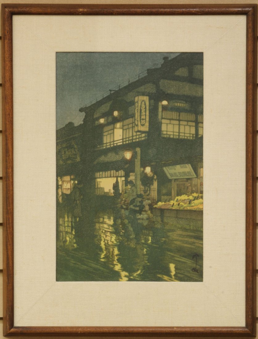 HIROSHI YOSHIDA, Woodblock SIGHT- 9 1/4" X 14": HIROSHI YOSHIDA, Woodblock SIGHT- 9 1/4" X 14"