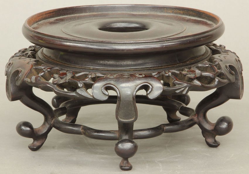 CHINESE CARVED STAND diameter- 8 1/4": CHINESE CARVED STAND diameter- 8 1/4"