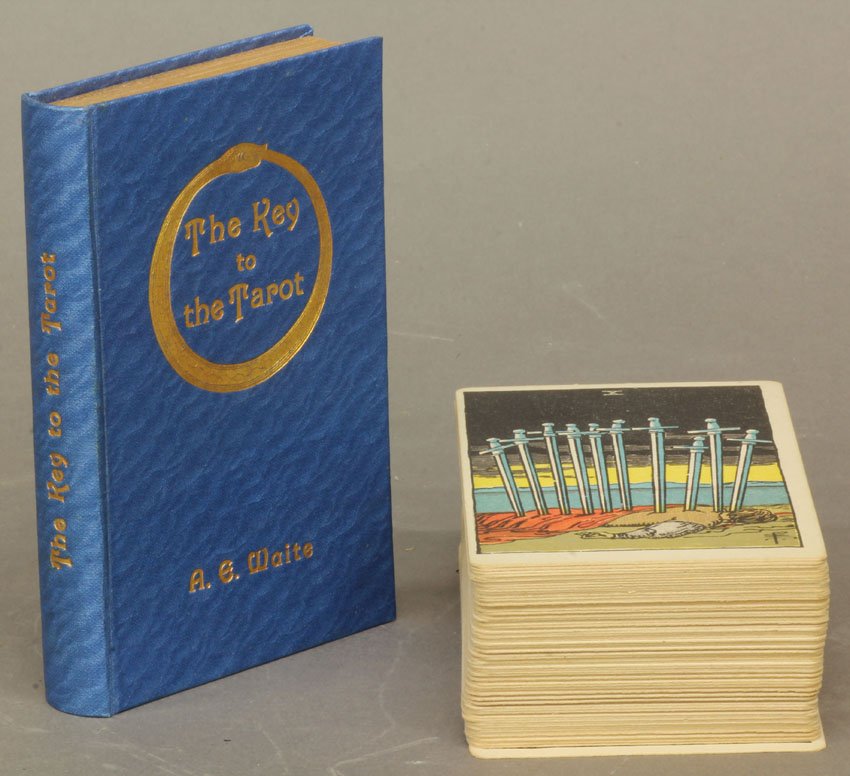 A.E.WAITE, THE KEY TO THE TAROT set of instructions, ca: A.E.WAITE, THE KEY TO THE TAROT set of instructions, cards dated 1910