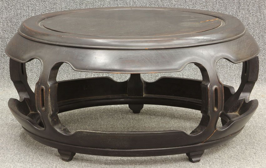 CHINESE CARVED COFFEE TABLE diameter- 33": CHINESE CARVED COFFEE TABLE diameter- 33"