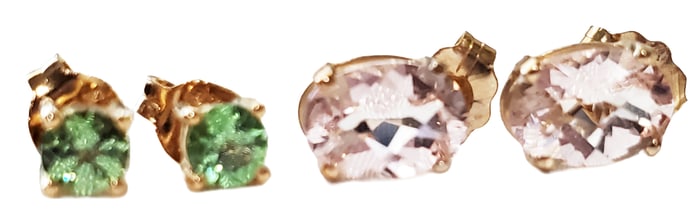 LADYS 14KT EARRINGS- LOT OF (2) PAIRS