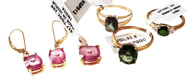 LOT OF (5) 10KT LADYS JEWELRY