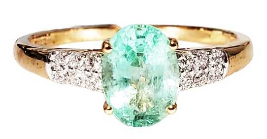 EMERALD & DIAMOND 18KT TOMAS RAE RING