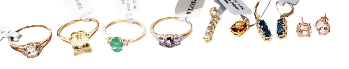 LADYS 10KT-14KT  JEWELRY- LOT OF (8)