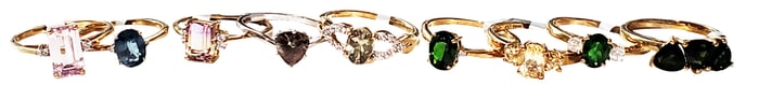 LADYS 10KT JEWELRY- LOT OF (9) PCS.