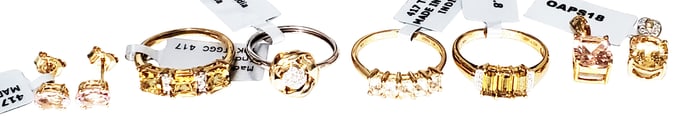 LADYS 10KT JEWELRY- LOT OF (7) PCS.