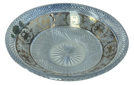 BOHEMIAN CUT TO CLEAR CZECH CRYSTAL BOWL