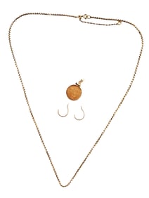 14KT-18KT LOT OF JEWELRY- TOTAL 3 PCS.