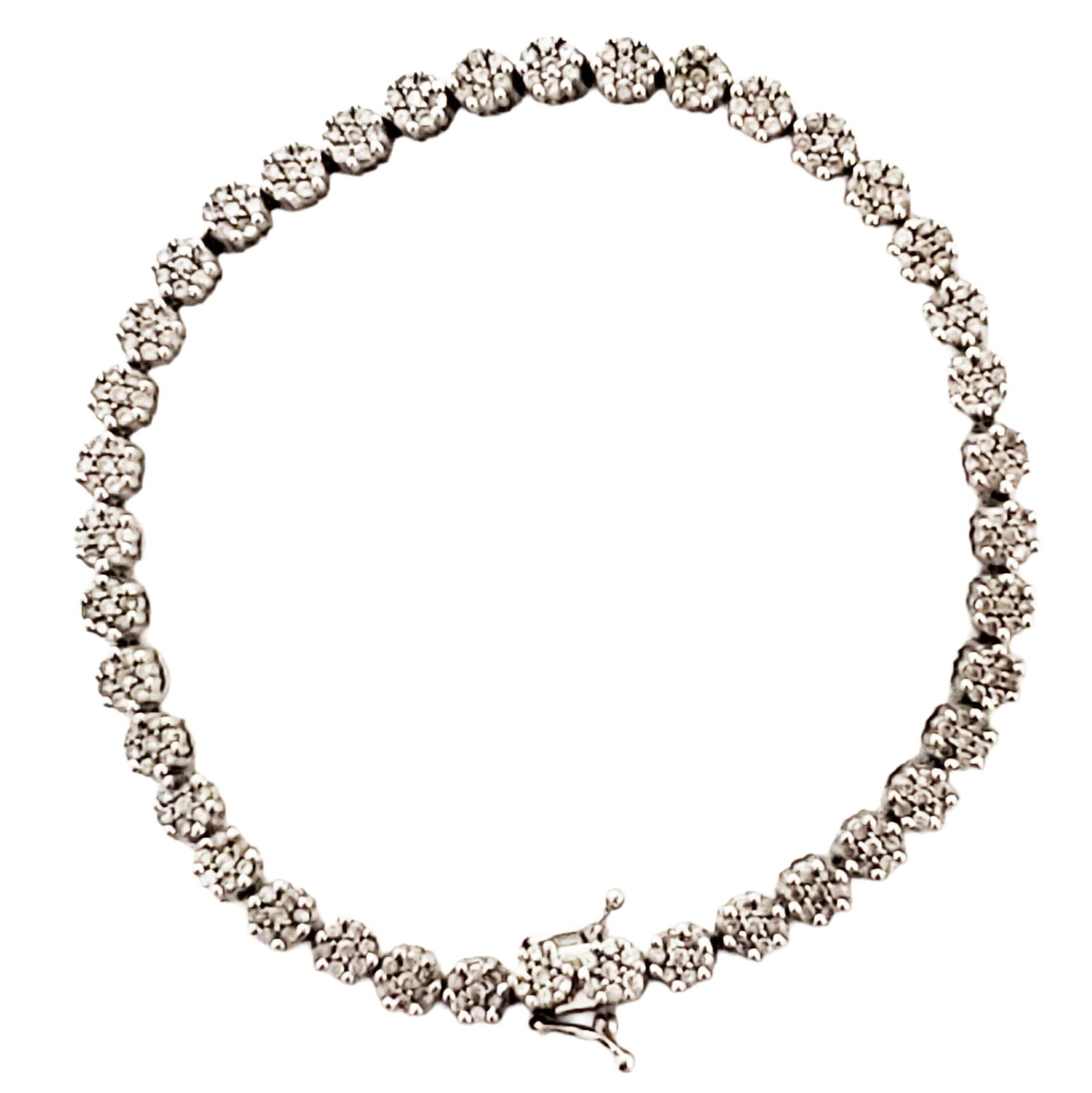 LADYS DIAMOND WHITE GOLD 14KT TENNIS BRACELET