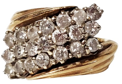 LADYS DIAMOND 14KT Y.G RING