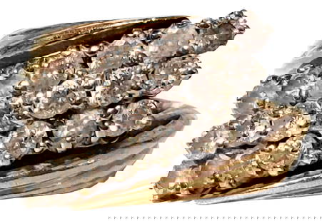 LADYS DIAMOND 14KT Y.G RING: Set with (21) diamonds Ring size- 5 Weight- 7.7 grams Shipping U.S. $20 plus insurance