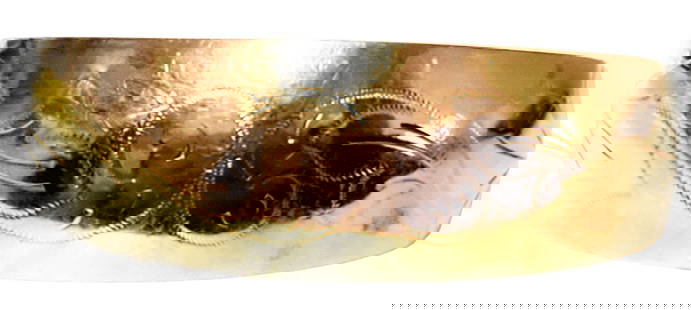 LADYS STAMPED 18KT Y.G. CUFF: Weight- 17.2 grams Shipping U.S. $20 plus insurance