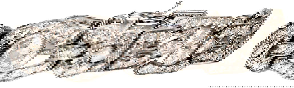 ART DECO STYLE DIAMOND & PLATINUM BRACELET: Weight- 34.6 grams Shipping U.S. $20 plus insurance