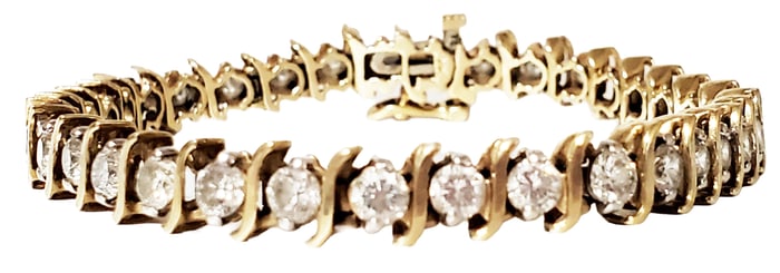 LADYS 14KT DIAMOND TENNIS BRACELET