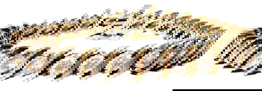 LADYS 14KT DIAMOND TENNIS BRACELET: Weight- 34.6 grams Shipping U.S. $20 plus insurance