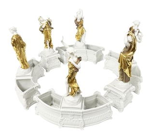 GERMAN CROWN MARK FIGURAL PORCELAIN SET