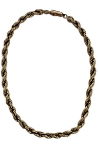 LADYS 14KT Y.G. ROPE TWIST NECKLACE