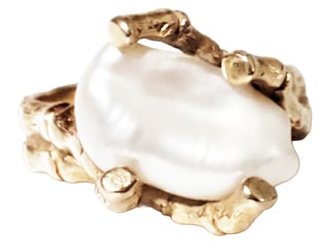 LADYS 14KT PEARL RING