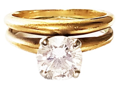 LADYS DIAMOND SOLITAIRE 18KT RING