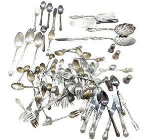 STERLING SILVER FLATWARE, SERVING PCS.