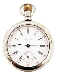 WALTHAM 15 JEWEL OPEN FACE POCKET WATCH