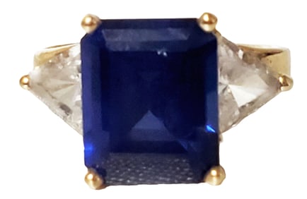 LADYS BLUE SAPPHIRE 14KT RING