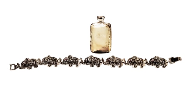 LOT OF (2)- TIFFANY STERLING PERFUME, BRACELET