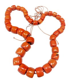 LADYS CORAL BEADED NECKLACE