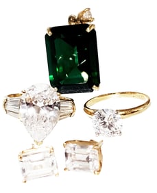 LOT OF (4) PCS.- COSTUME JEWELRY