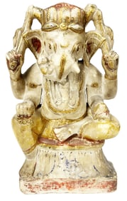 GEISHA (INDIA) CARVED STONE FIGURE