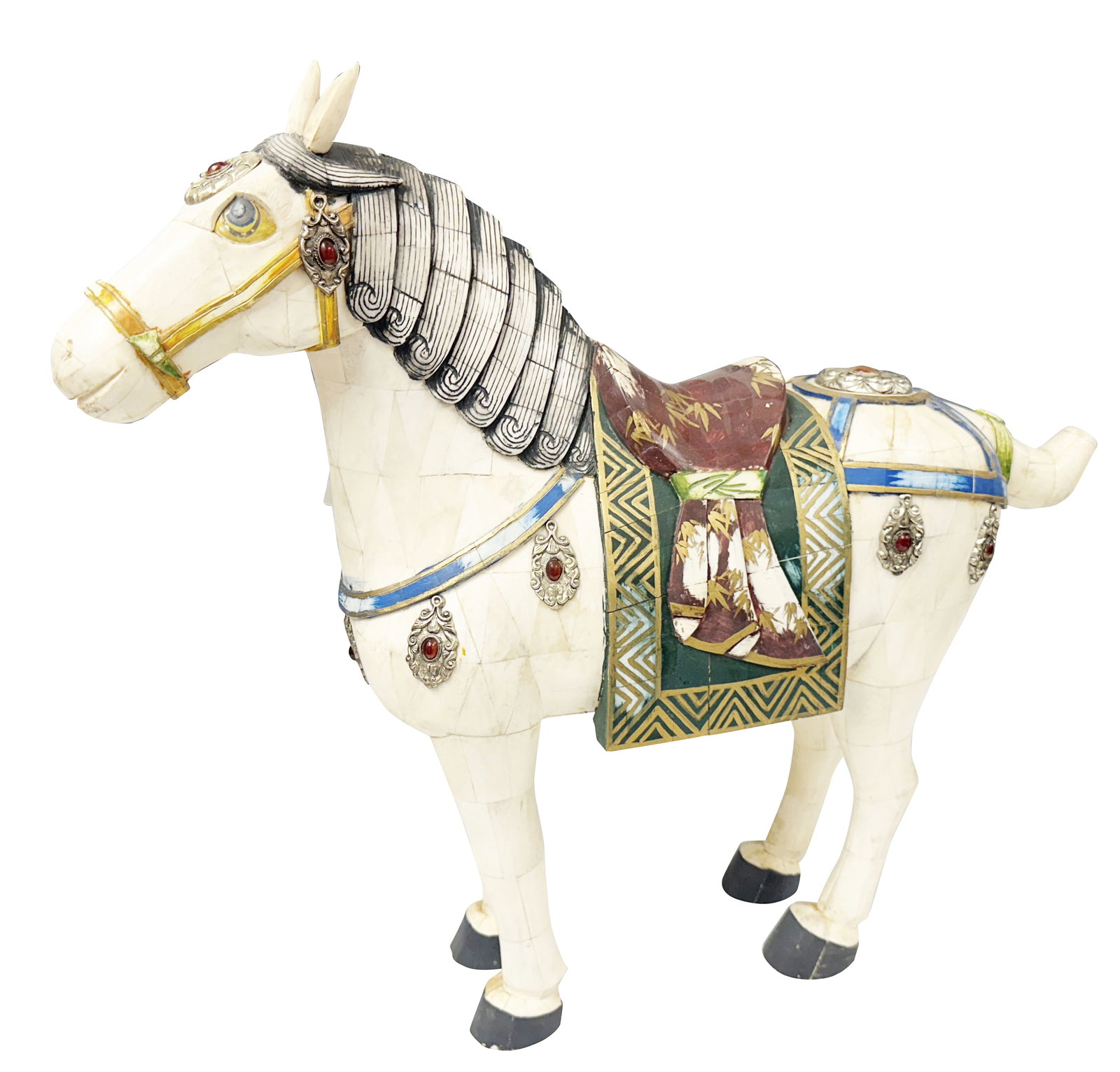 ASIAN STYLE CARVED HORSE: 3rd Party Shipping Only