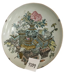CHINESE EARLY 20TH C. PAINTED CHARGER