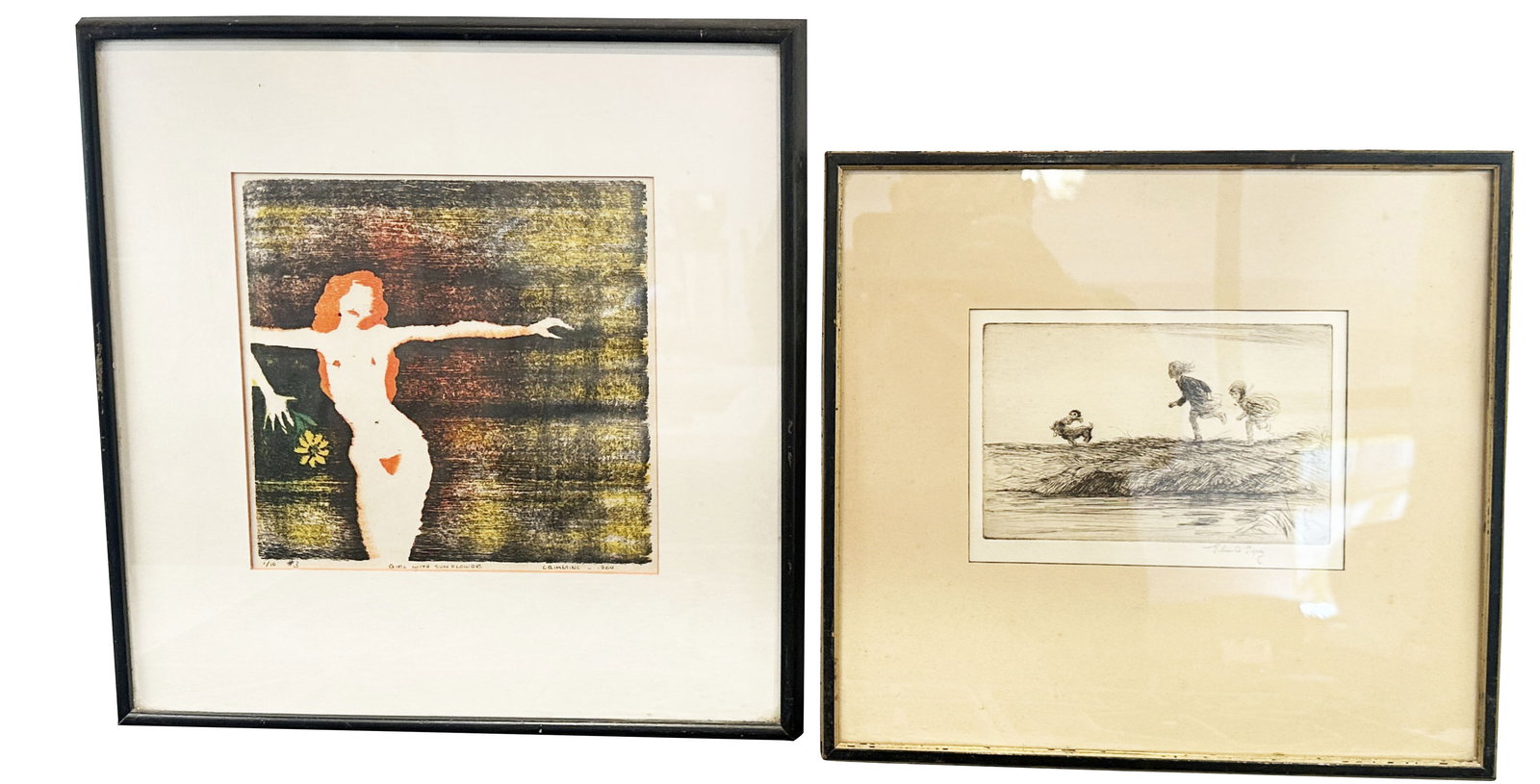 LOT OF (2) VINTAGE LITHOGRAPHS (1 of 4)