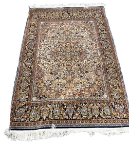 KASHAN STYLE SILK/WOOL CARPET