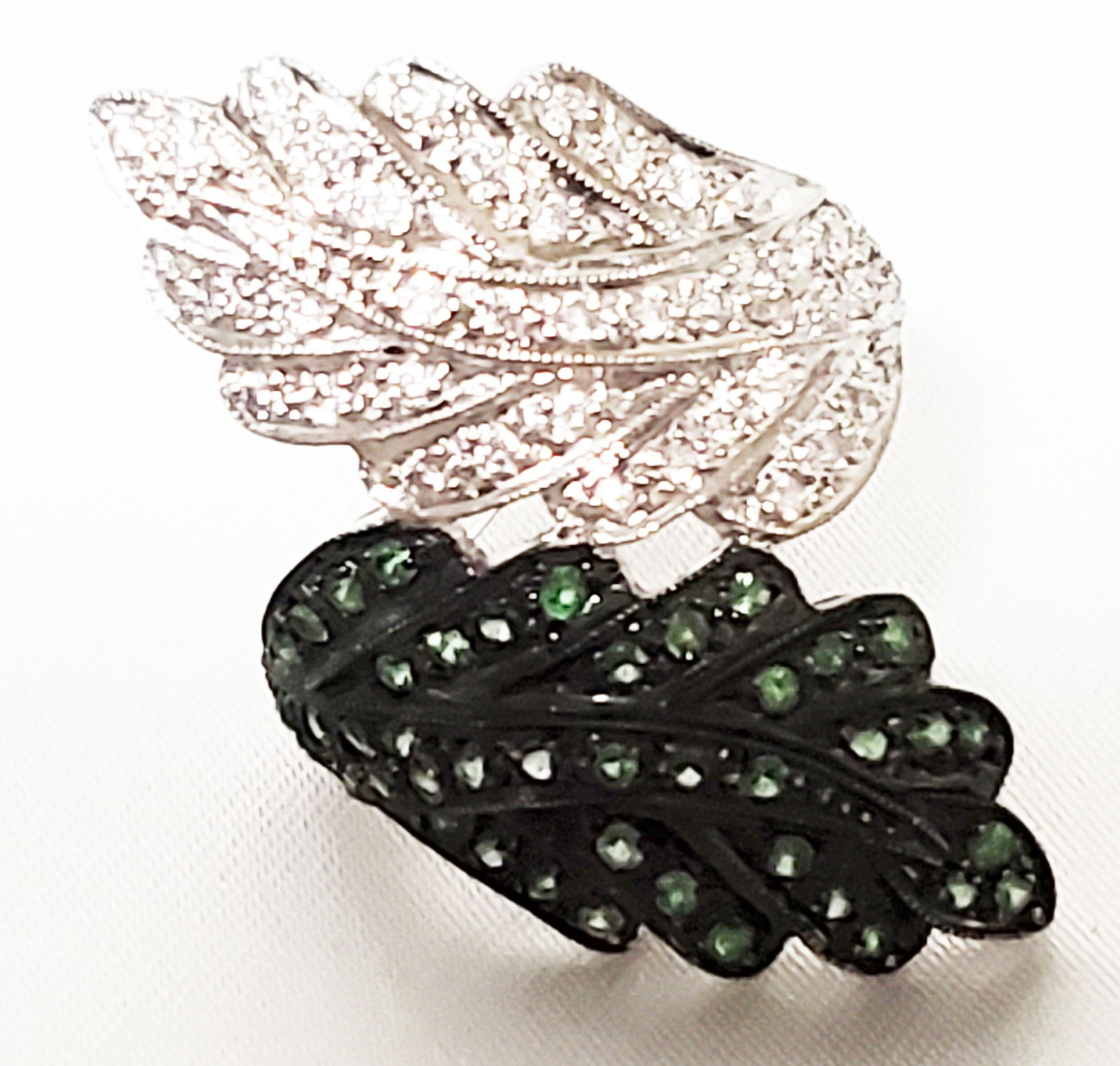 LADYS 18KT DIAMOND TWO-TONE RING - 2