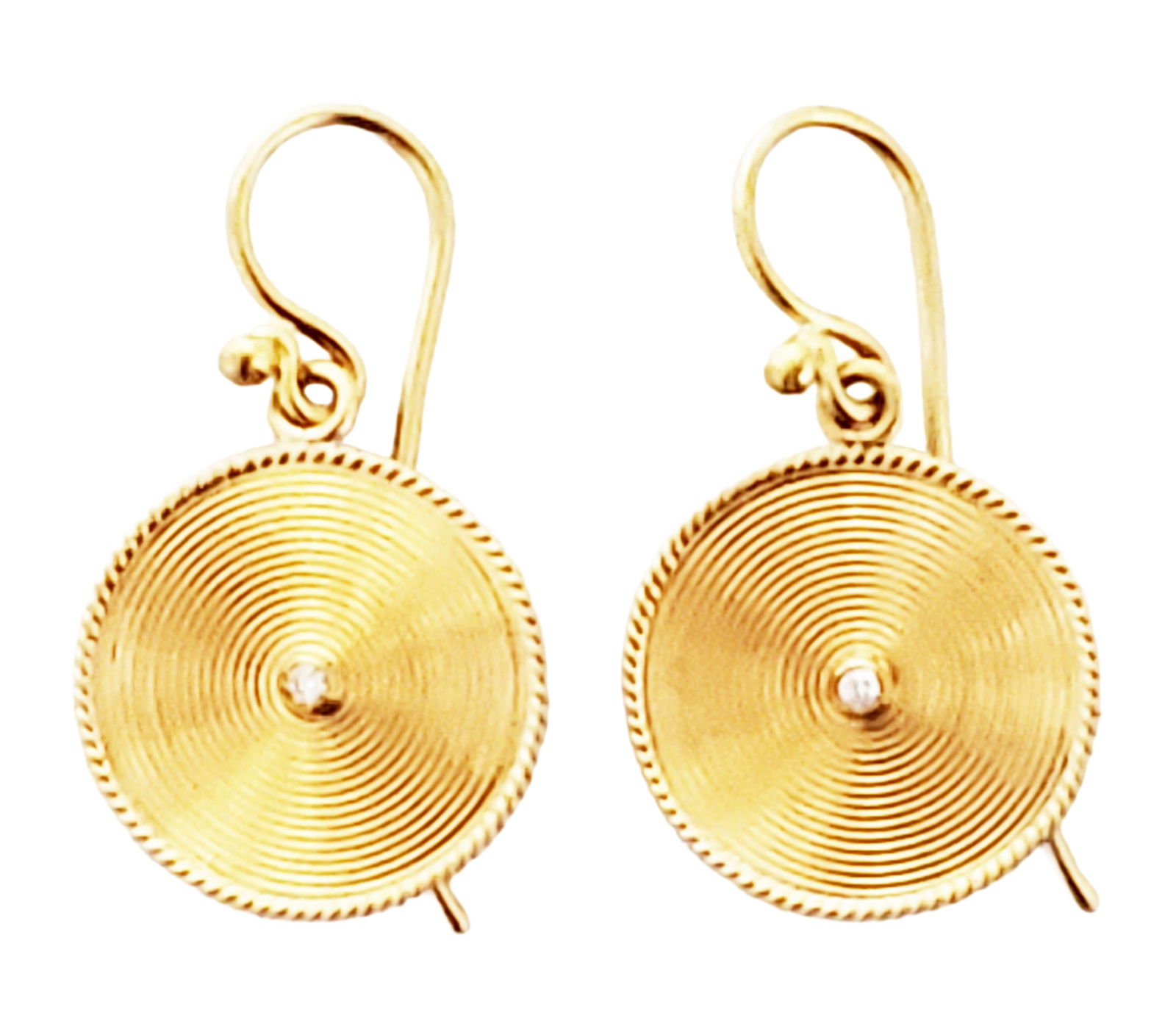 LADYS 24KT DIAMOND EARRINGS (1 of 5)