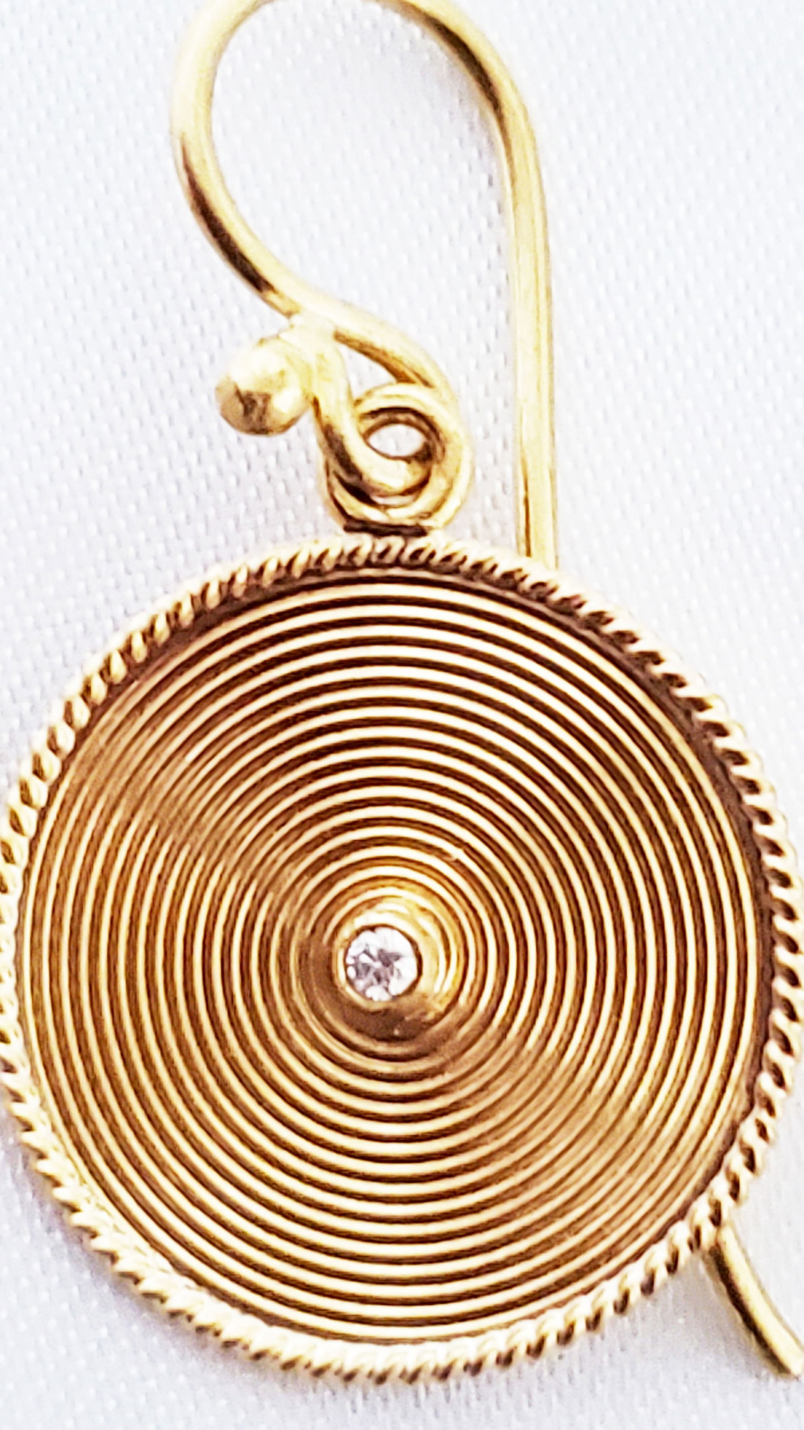 LADYS 24KT DIAMOND EARRINGS - 4