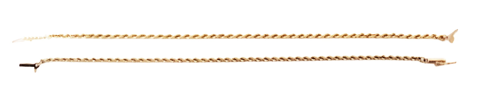 14KT Y.G. WOVEN CHAIN BRACELETS (1 of 5)