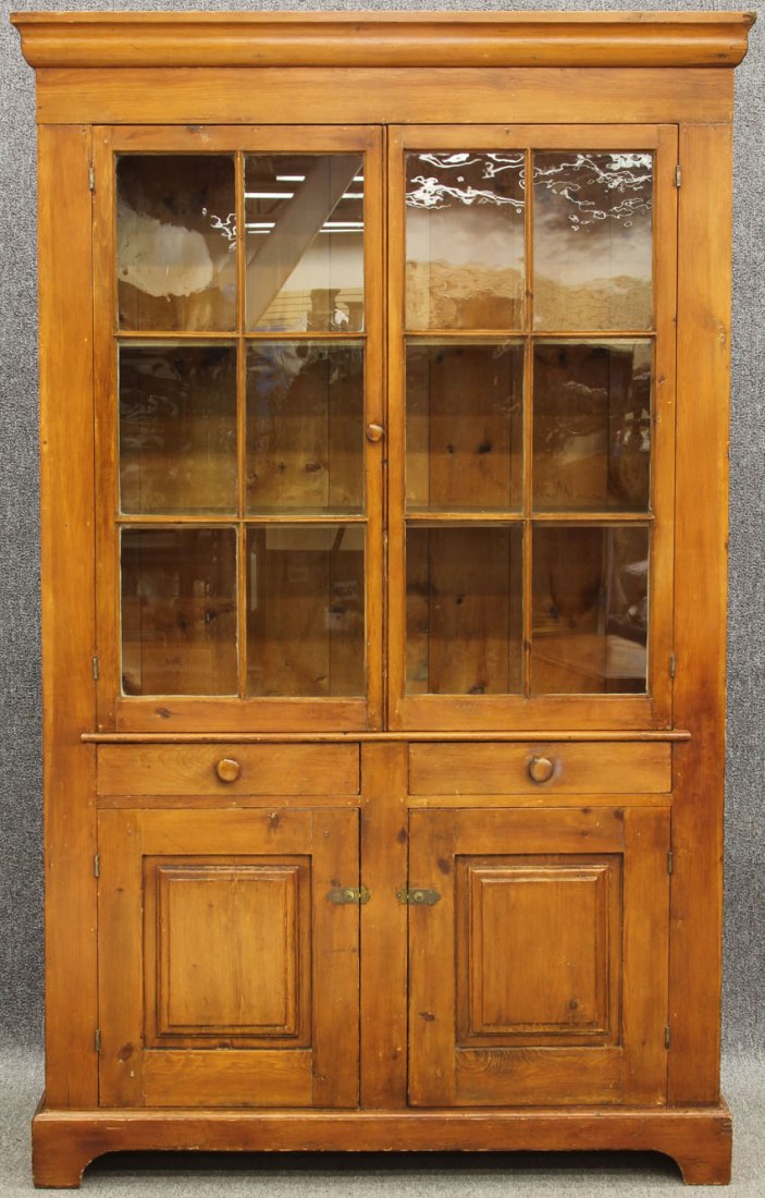 EARLY AMERICAN DOUBLE DOOR CUPBOARD height- 85": EARLY AMERICAN DOUBLE DOOR CUPBOARD height- 85"