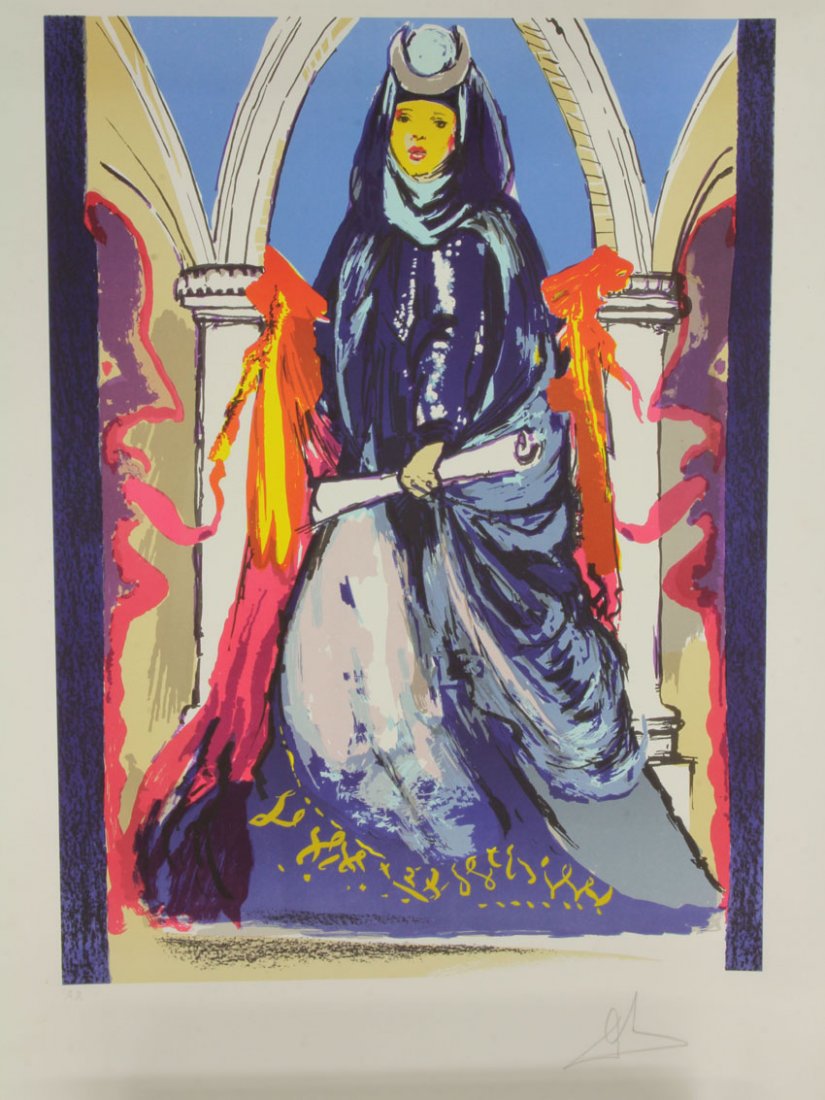 SALVADOR DALI, LITHOGRAPH pencil signed, A.P. sight- 17: SALVADOR DALI, LITHOGRAPH pencil signed, A.P. sight- 17"x 23"