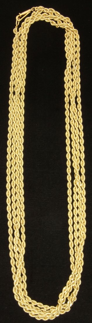 Ladies 80" 14kt Necklace Weight- 71 Grams: LADIES 80" 14KT NECKLACE weight- 71 grams