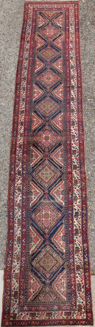 Early 20th Century Tribal Carpet Overall- 38" X 198": EARLY 20TH CENTURY TRIBAL CARPET overall- 38" x 198"