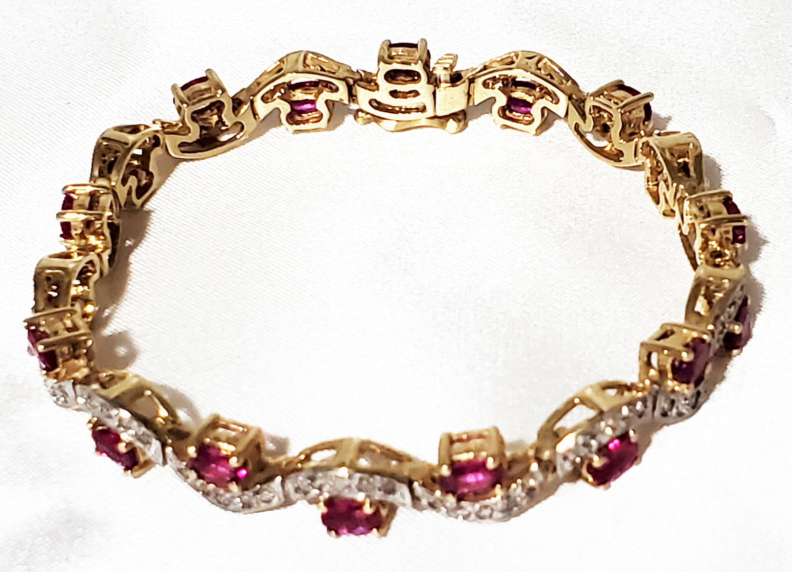LADYS RUBY & DIAMOND Y.G BRACELET - 3