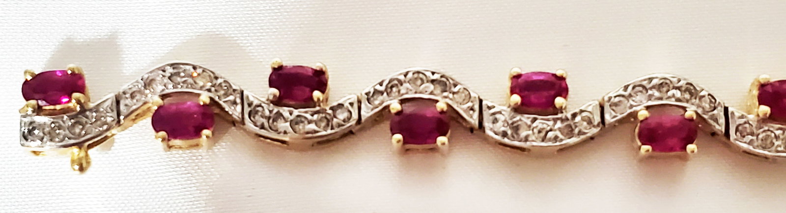LADYS RUBY & DIAMOND Y.G BRACELET - 6