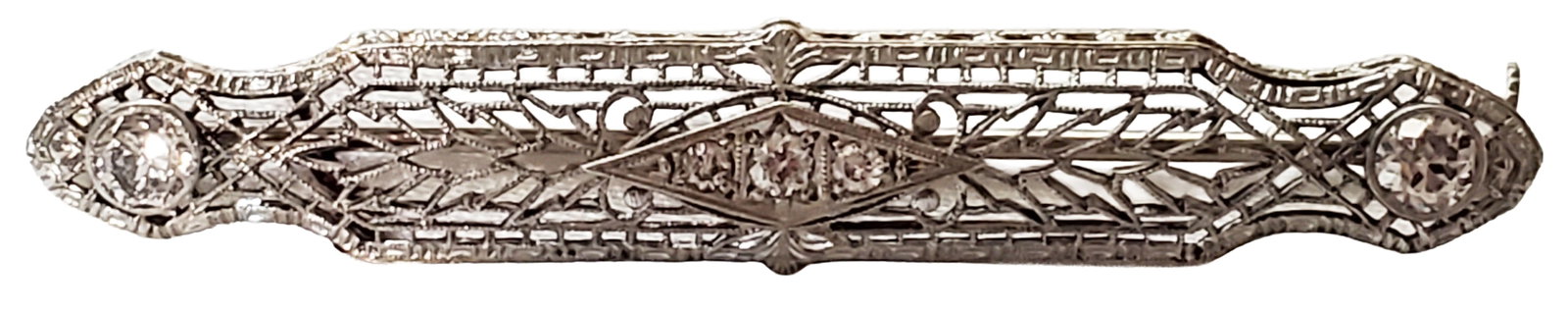 VICTORIAN 14KT DIAMOND PIN: Weight- 3.5 grams Length- 53 mm Diamond- .65 CTTW Shipping U.S. $25 plus insurance