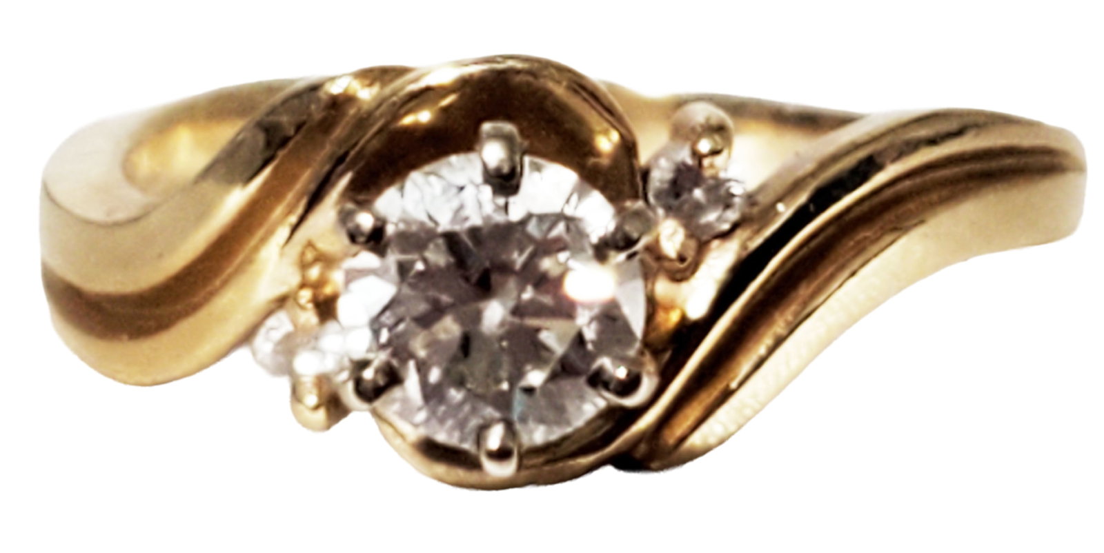 LADYS SOLITAIRE DIAMOND 14KT RING