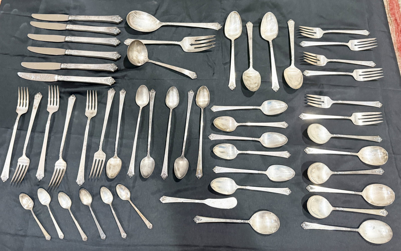 STERLING SILVER (ROYAL CREST) FLATWARE - 2