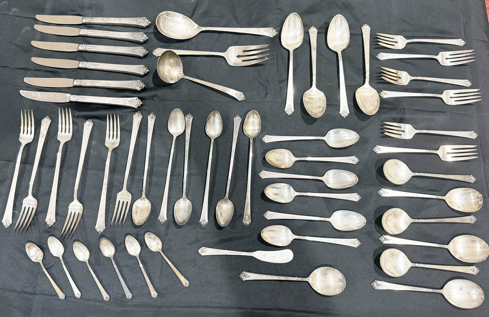 STERLING SILVER (ROYAL CREST) FLATWARE - 3