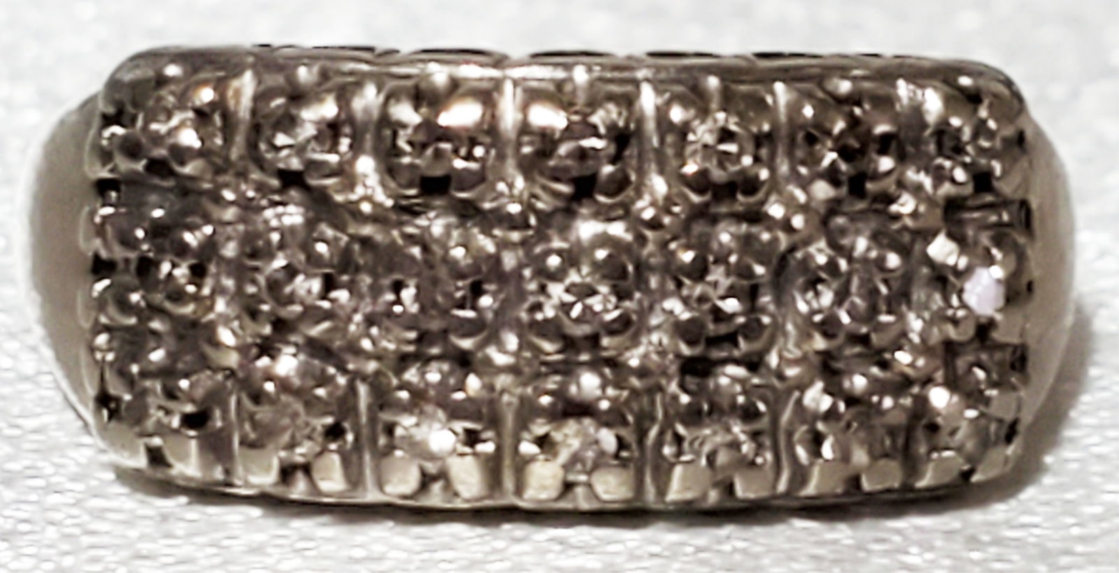 LADYS 14KT DIAMOND SADDLE STYLE RING - 2